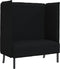 vidaXL - Hoge - Rugbank - Zwart - 109x56x121 - cm - Stof