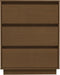 vidaXL - Dressoir - 60x34x75 - cm - massief - grenenhout - honingbruin