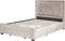 LIEVIN - Bed met opbergruimte - Beige - 140 x 200 cm - Fluweel