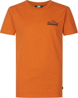 Petrol Industries - Jongens Logo T-Shirt Romeoville - Oranje - Maat 116