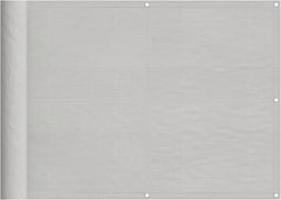 vidaXL - Balkonscherm - 75x1000 - cm - 100% - oxford - polyester - lichtgrijs