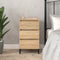 vidaXL - Nachtkastje - 40x35x70 - cm - bewerkt - hout - sonoma - eikenkleurig