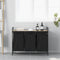 vidaXL - Wasmand - 3 - vakken - met - plank - sonoma - eikenkleurig