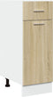vidaXL - Onderkast - met - lade - 30x46x81,5 - cm - spaanplaat - sonoma - eikenkleurig