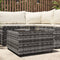 vidaXL Salontafel tuin vierkant 50x50x30 cm poly rattan grijs
