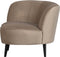 WOOOD Sara Loungefauteuil Links - Velvet - Khaki - 71x112x81