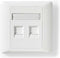 Nedis Netwerk Keystone-voorplaat - Frontplaat RJ45 - 2 poort(en) - ABS - Wit - Doos