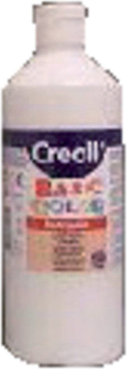 Plakkaatverf creall basic wit 500ml | Fles a 500 milliliter | 6 stuks