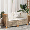 vidaXL - Tuinbanken - 2 - st - met - kussens - poly - rattan - beige