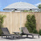 vidaXL - Strandparasol - met - Aluminium - Paal - Blauw - & - Wit - 300 - cm