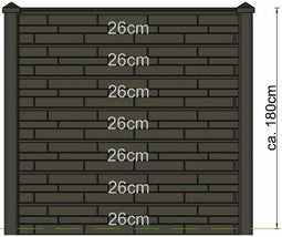 Tuindeco - Berton sleufpaal Reest antraciet hoekmodel 246 cm Tuindeco
