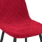 vidaXL - Eetkamerstoelen - 4 - st - fluweel - wijnrood