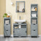 SoBuy FRG128-II-SG - Wastafelonderkast - 2 Schuifdeuren - Grijs 60x60x30cm