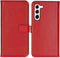 Selencia Galaxy S23 - Echt Lederen Bookcase - Ruimte voor 3 pasjes - Rood