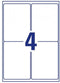 Avery L4774-8 - Folie-etiketten 99,1 x 139 mm - Weerbestendig - Wit (32 stuks)