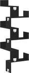 vidaXL - Wandhoekplank - Zwart - Eiken - 45x45x147 - cm - Bewerkt - Hout