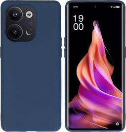 iMoshion Hoesje Geschikt voor Oppo Reno 9 Pro (5G) / Reno 9 (5G) Hoesje Siliconen - iMoshion Color Backcover - Donkerblauw