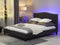 MONTPELLIER - Bed LED - Grijs/Meerkleurig - 160 x 200 cm - Polyester