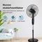 Nuvoo Statiefventilator - Oscillatiefunctie - 3 Standen - Stille Ventilator - Zwart