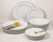 Studio Tavola 18-delige Serviesset - Dinerborden Ø 27,5 cm - Wit met gouden rand (18 stuks)
