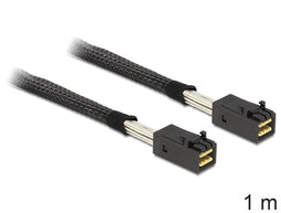 Delock 1m - Mini SAS HD SFF-8643 - 4 kanalen - Zwart