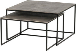 Salontafel Silvia set van 2 Large - Silver antique | Meubelplaats