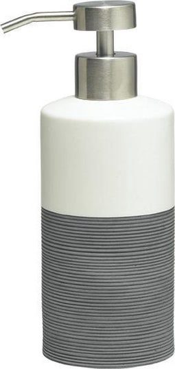 Sealskin Doppio - Zeepdispenser 325 ml - Handgeschilderd keramiek - Grijs