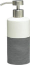 Sealskin Doppio - Zeepdispenser 325 ml - Handgeschilderd keramiek - Grijs