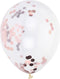 Ballonnen met Rosegouden Confetti, 8st.