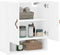 vidaXL - Wandkast - 60x31x70 - cm - bewerkt - hout - wit