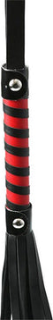 Sex and Mischief Red & Black Stripe Flogger - SM zweepje