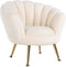 Richmond Interiors Kinderstoel Charly white teddy / gold (White)