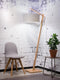 GOOD&MOJO Vloerlamp Andes - Bamboe/Lichtgrijs - 72x47x176cm - Scandinavisch,Bohemian - Staande lampen voor Woonkamer - Slaapkamer