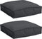 vidaXL - Ligbedkussens - voor - Zit - 2 - stuks - Zwart - 40x40x8 - cm - Oxford - Stof