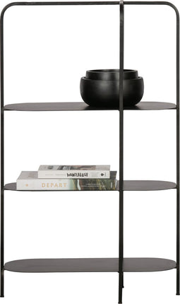 WOOOD Reina Deco Rek - Metaal - Zwart - 86x52x26