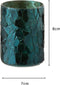 J-Line windlicht Glitter - glas - blauw - 3 stuks