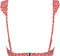 Beachlife Ditsy Flower - Ruffle bikinitop - Voorgevormde cups en beugel - Rood