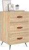 vidaXL - Nachtkastje - 40x40x66 - cm - bewerkt - hout - sonoma - eikenkleurig