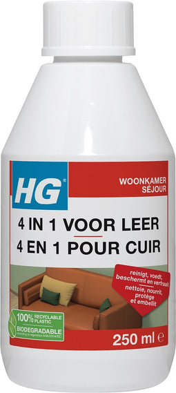 HG 4 in 1 voor leer - 250ml - beschermt, voedt en reinigt
