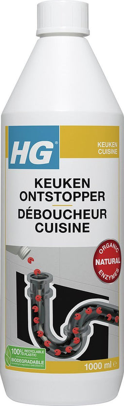 HG keukenontstopper - 1L - de NR1 ontstopper - biologisch afbreekbaar