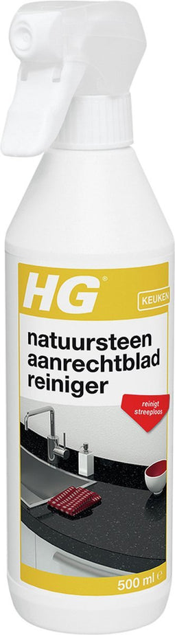 HG natuurstenen aanrechtbladreiniger - 500ml - veilig in gebruik - streeploos schoon - dagelijkse reiniging