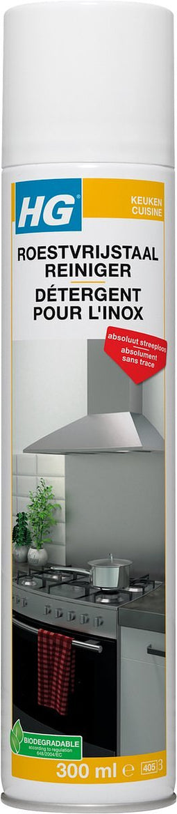 HG roestvrijstaal reiniger 300ml