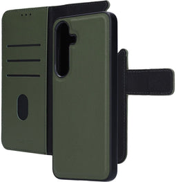 Mobiparts 128588 - 2-in-1 Wallet Case - Echt leer met uitneembare backcover - Groen