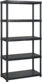 vidaXL - Opbergrek - 5-laags - 366x45,7x185 - cm - kunststof - zwart