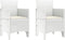 vidaXL - Tuinstoelen - met - kussens - 2 - stuks - Witte - Poly - Rattan
