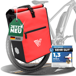 MiVelo Max - 2-in-1 Waterdichte Fietstas - 25 L - Rood