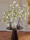 Silk-ka Kunstbloem-Zijden Bloemen Sneeuwbal Tak Groen-Crème 78 cm