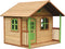AXI Milan Speelhuis in Bruin/Groen - Speelhuisje voor de tuin / buiten - FSC hout - Tuinhuisje met veranda voor kinderen - 10 jaar garantie