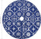 vidaXL - Kerstboomrok - luxe - met - sok - 150 - cm - stof - blauw