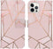 iMoshion Hoesje Geschikt voor iPhone 12 / 12 Pro Hoesje Met Pasjeshouder - iMoshion Design Softcase Bookcase - Goud / Roze / Pink Graphic